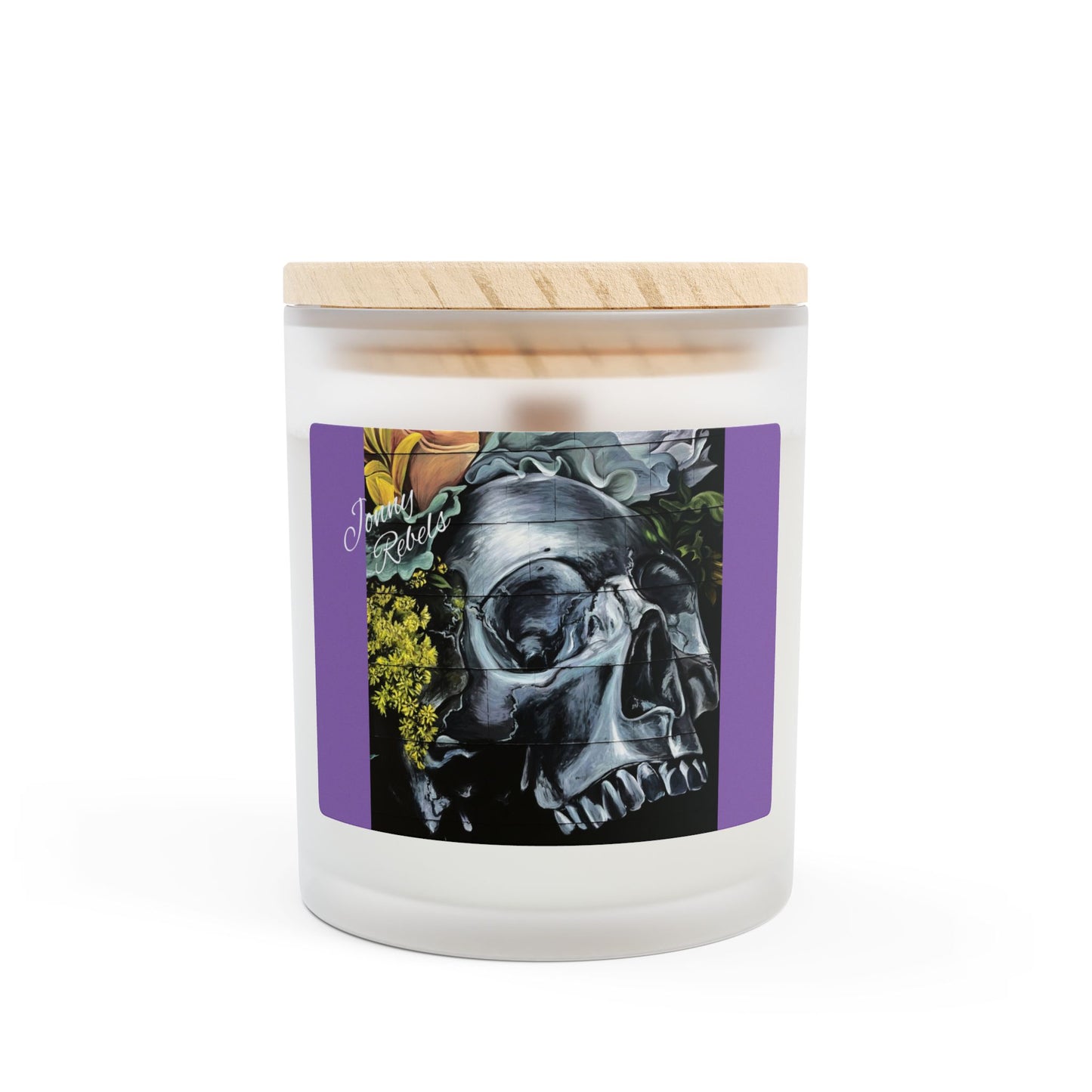 Silent Death 11oz Vegan Wax Wooden Wick Candle-Street Art Design