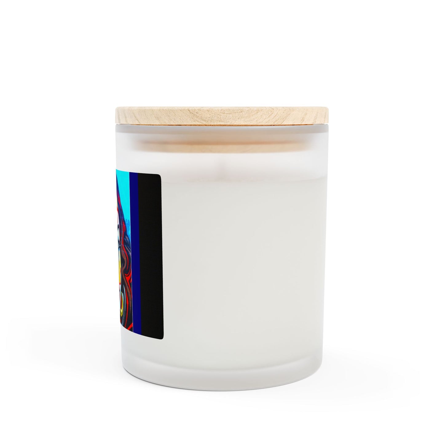 Clowning Around 11oz Vegan Wax Wooden Wick Frosted Glass Candle-Street Art