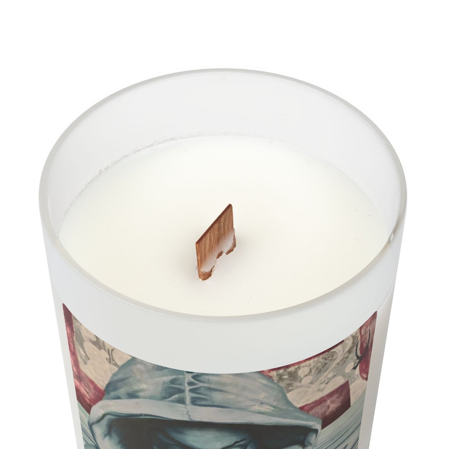 Rippled Waters 11oz Frosted Glass Vegan Wax Wooden Wick Candle-Street Art