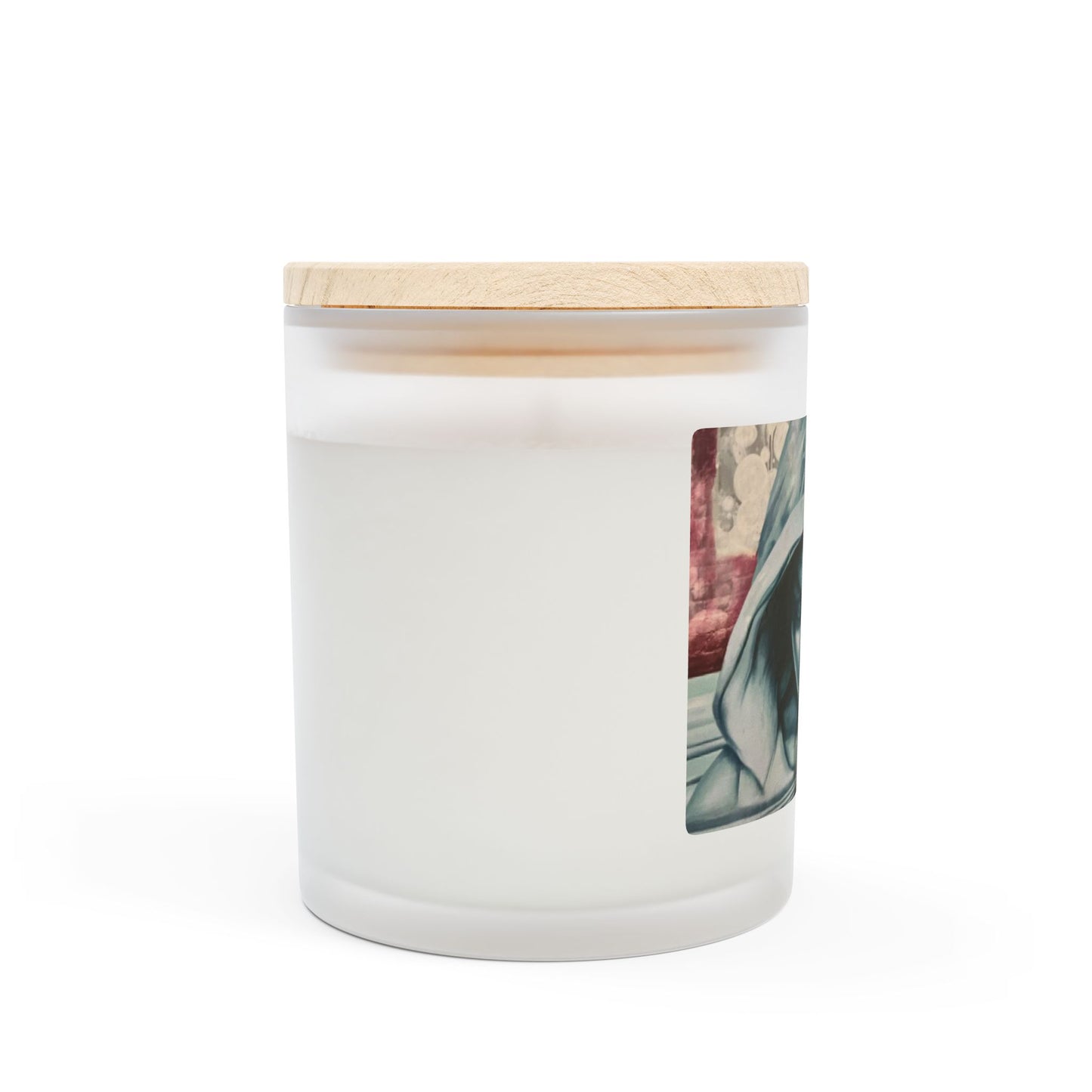 Rippled Waters 11oz Frosted Glass Vegan Wax Wooden Wick Candle-Street Art