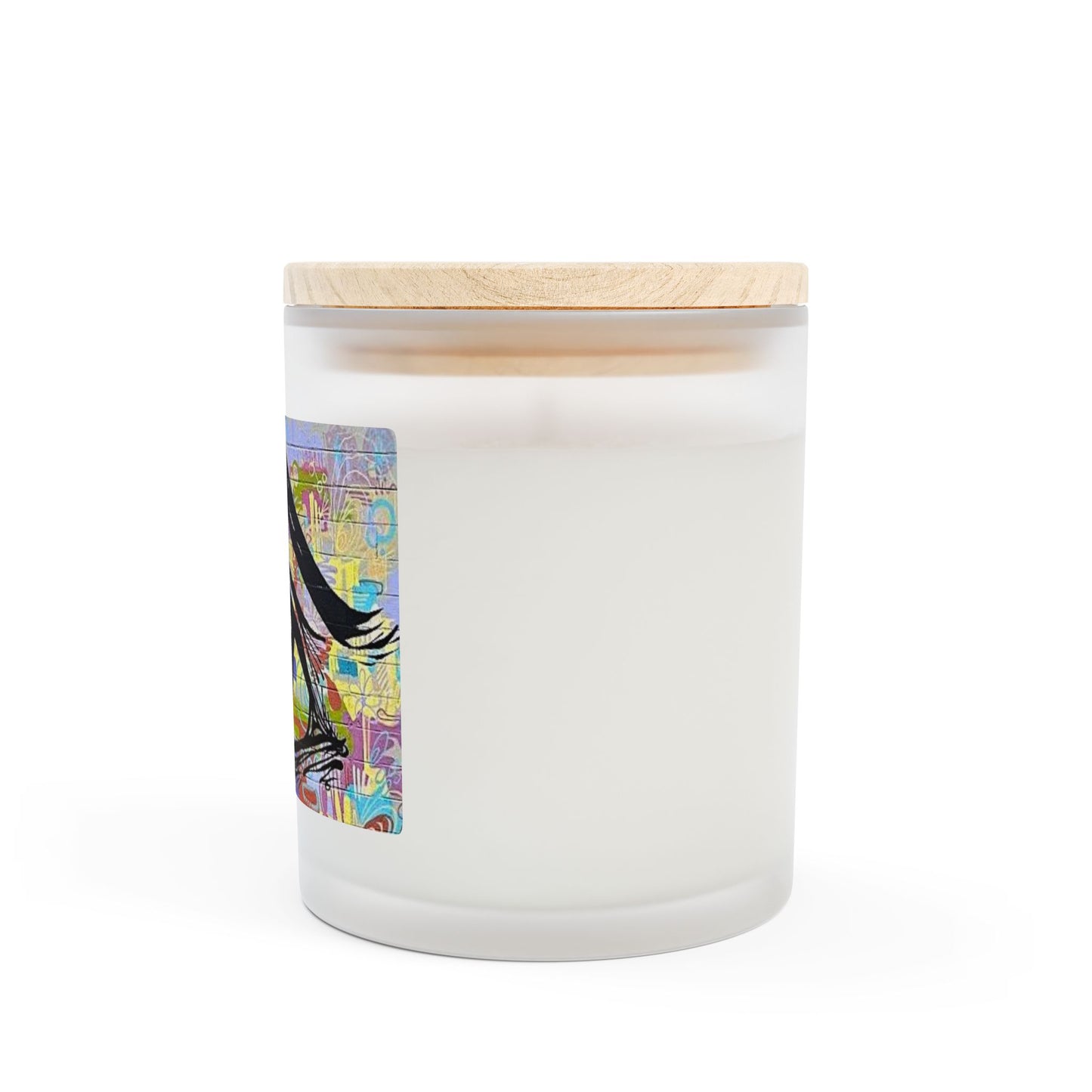 With Love Frosted Glass Vegan Wax Candle 11oz-Street Art