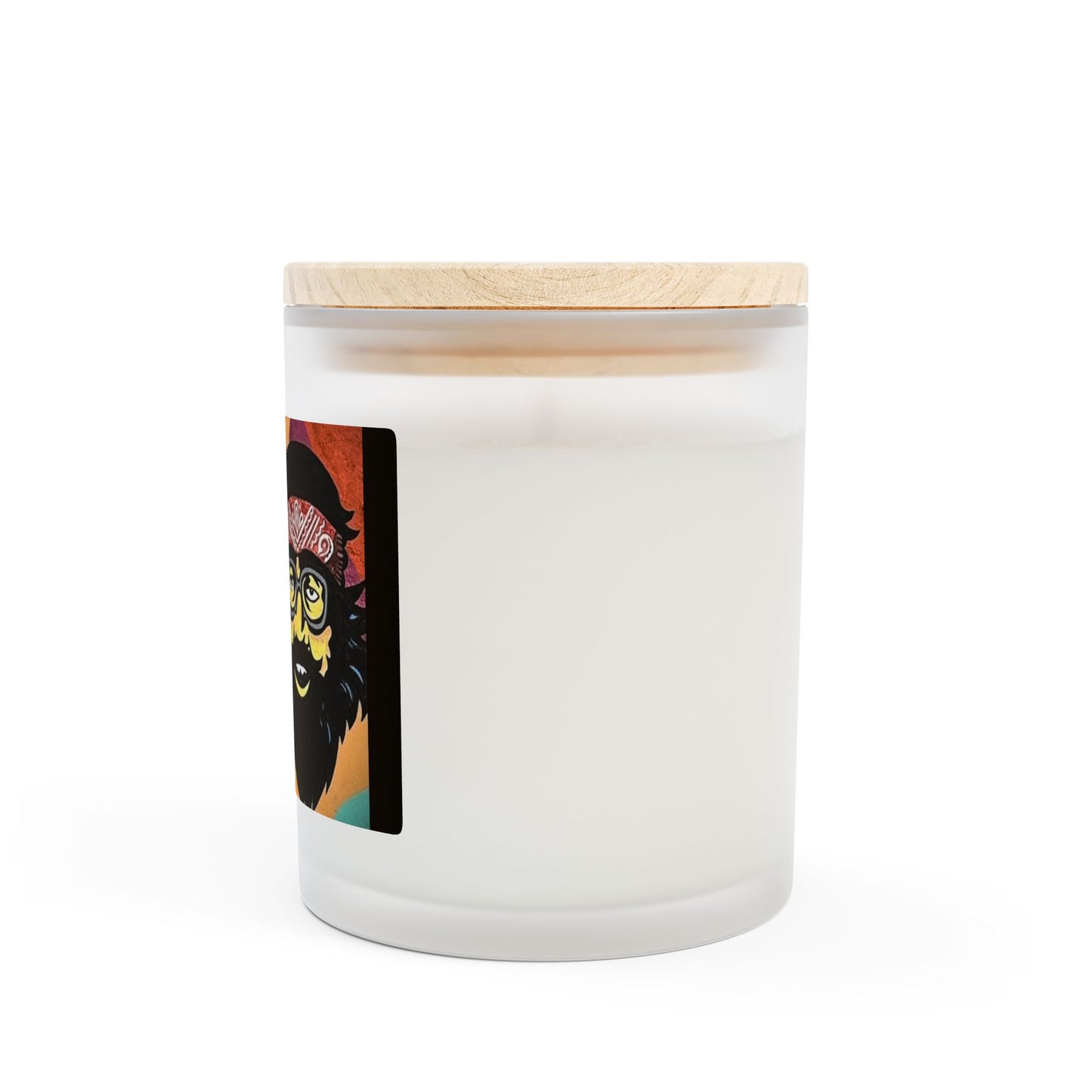 Cheech and Chong 11oz Frosted Glass Vegan Wax Wooden Wick Candle-Street Art