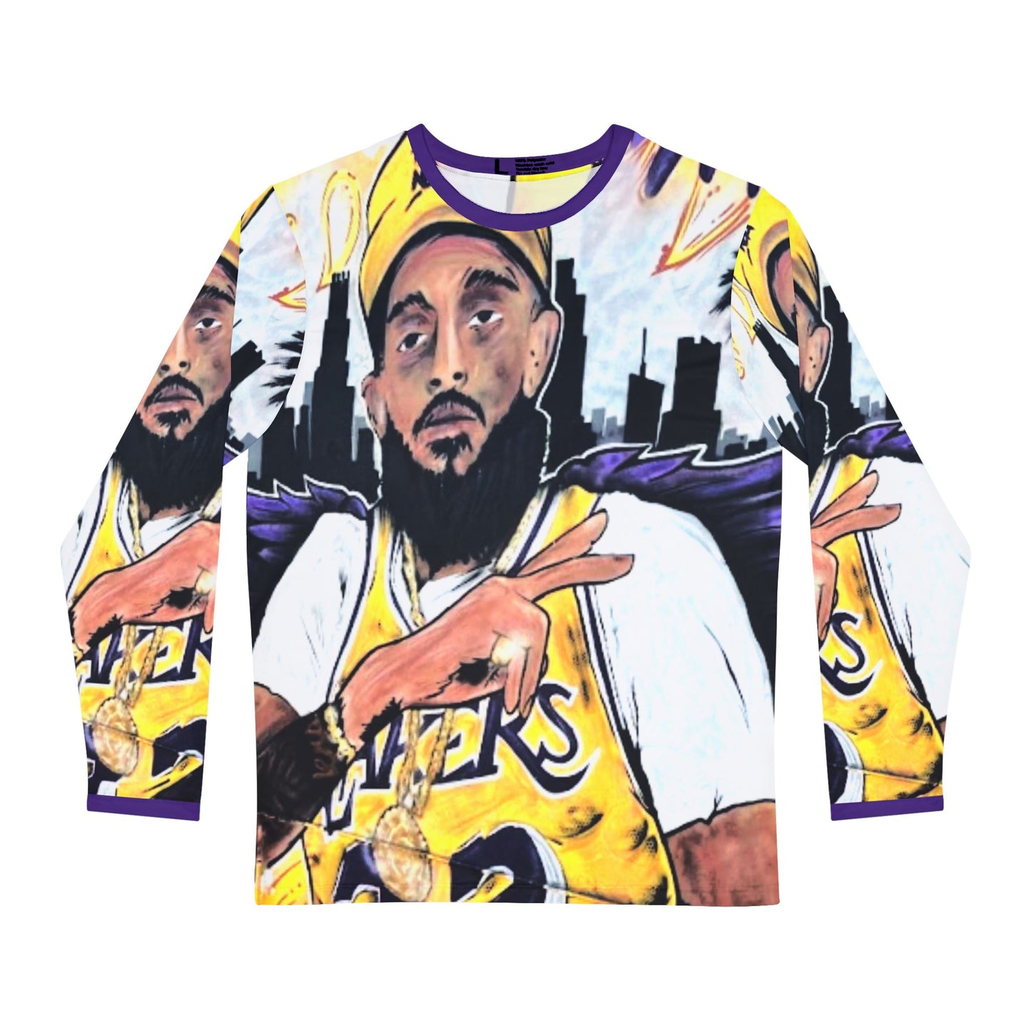 LA Lakers Fashion Men's Long Sleeve Shirt