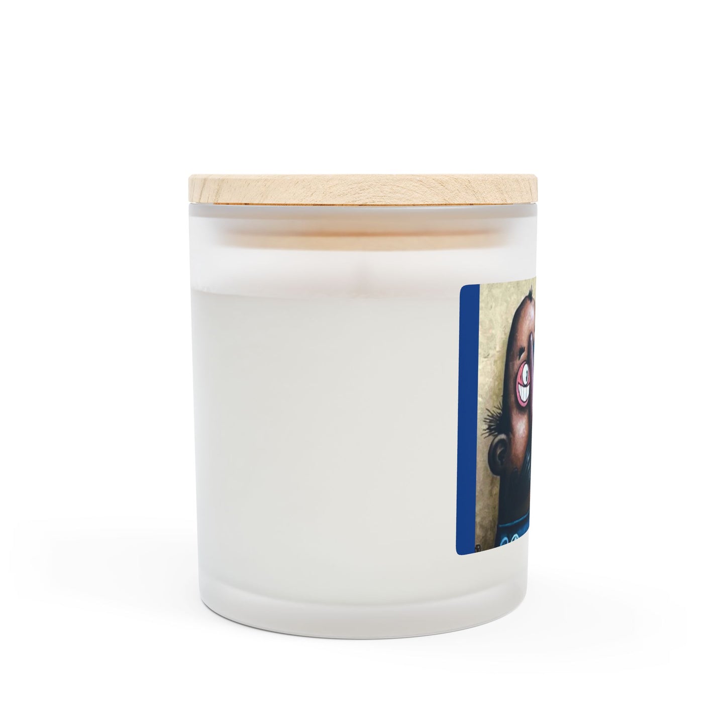 Fred and Ted 11oz Frosted Glass Vegan Wax Wooden Wick Candle-Street Art