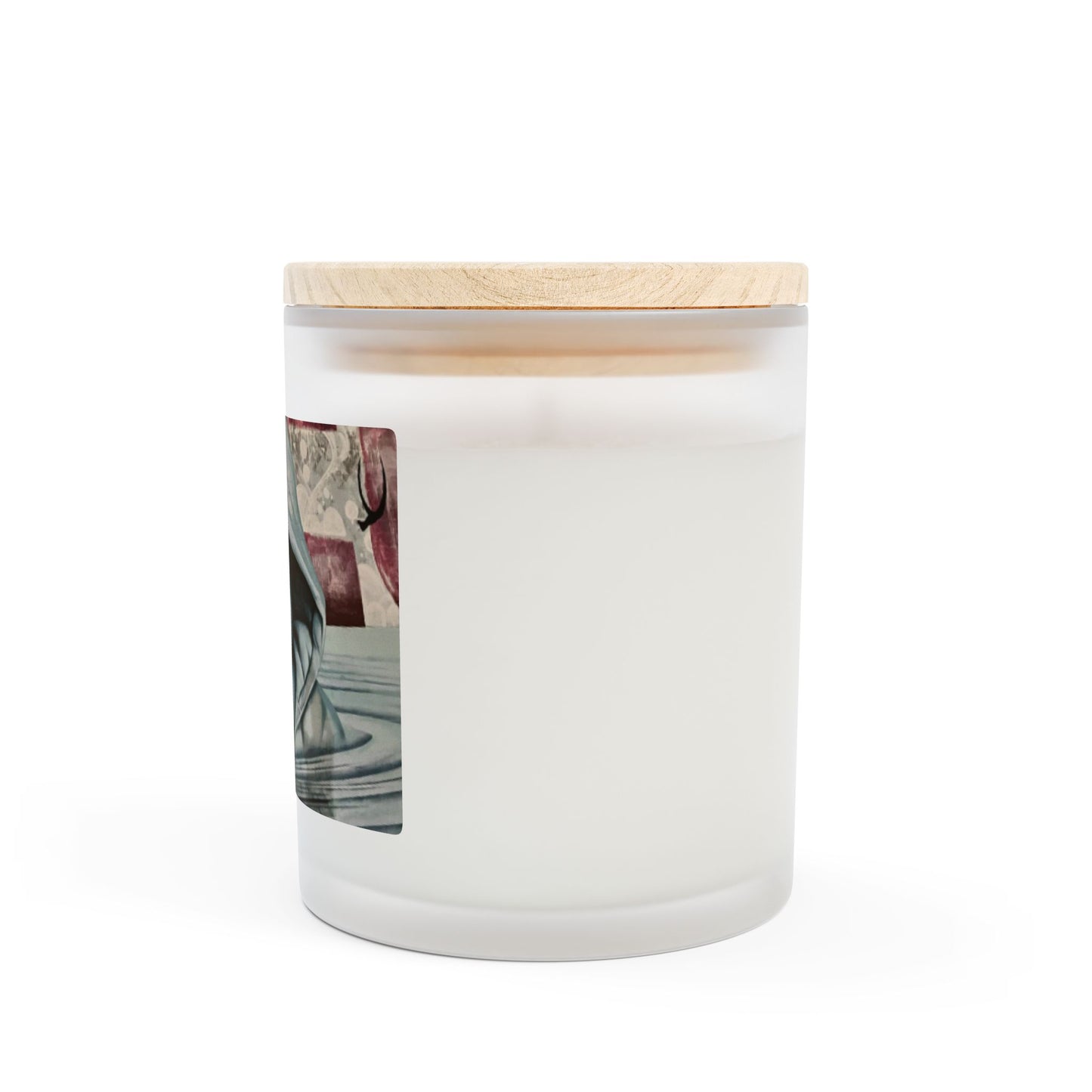 Rippled Waters 11oz Frosted Glass Vegan Wax Wooden Wick Candle-Street Art