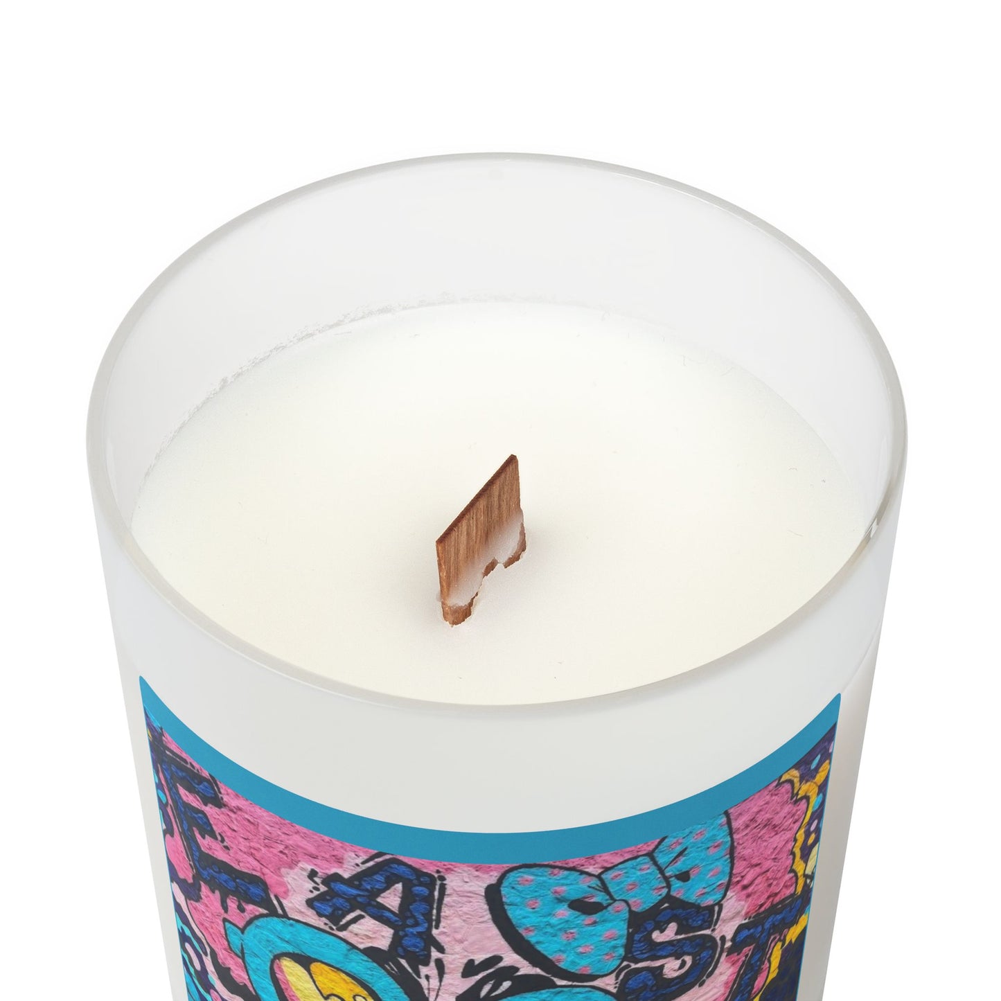 East Frosted Glass Vegan Wax Candle 11oz-Street Art