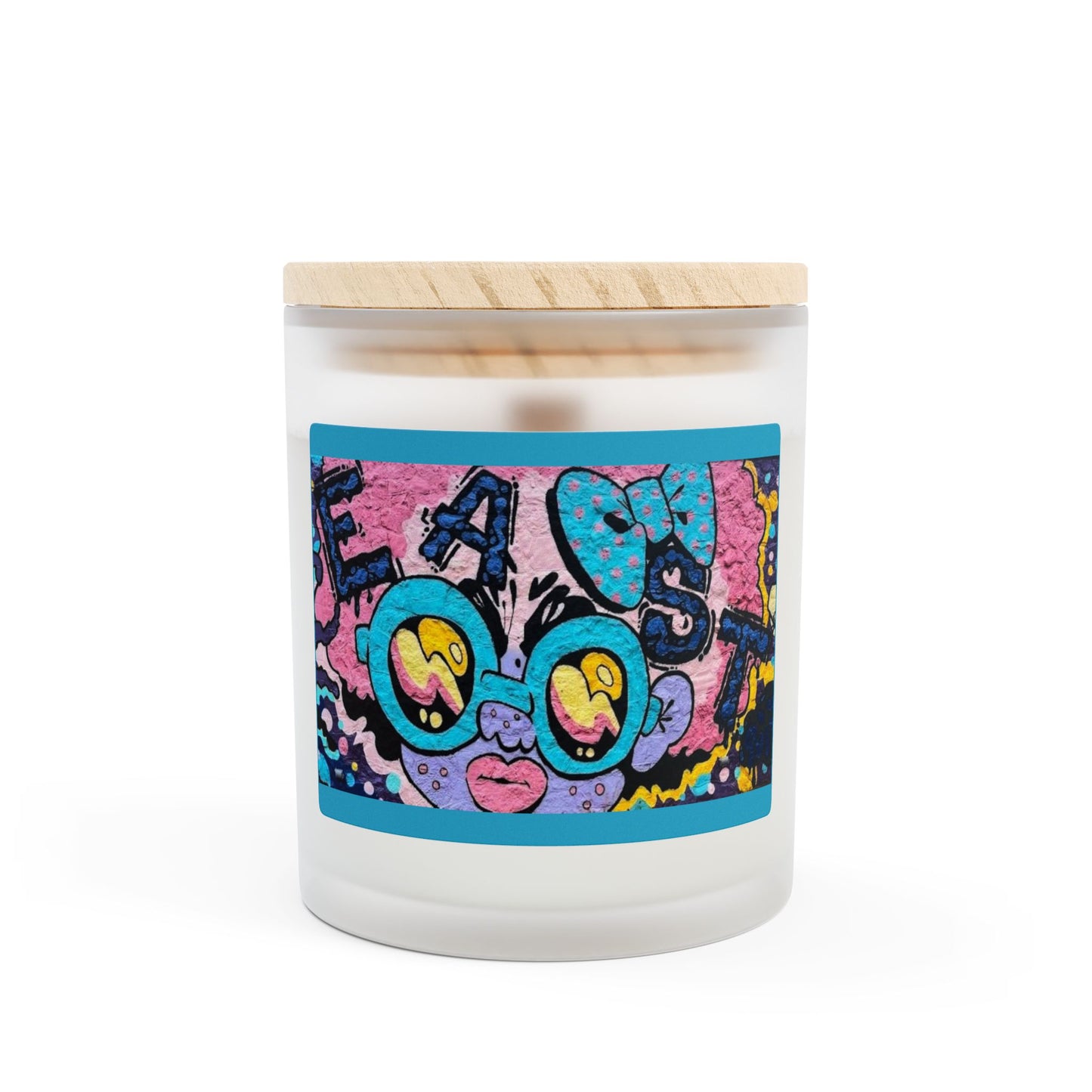 East Frosted Glass Vegan Wax Candle 11oz-Street Art