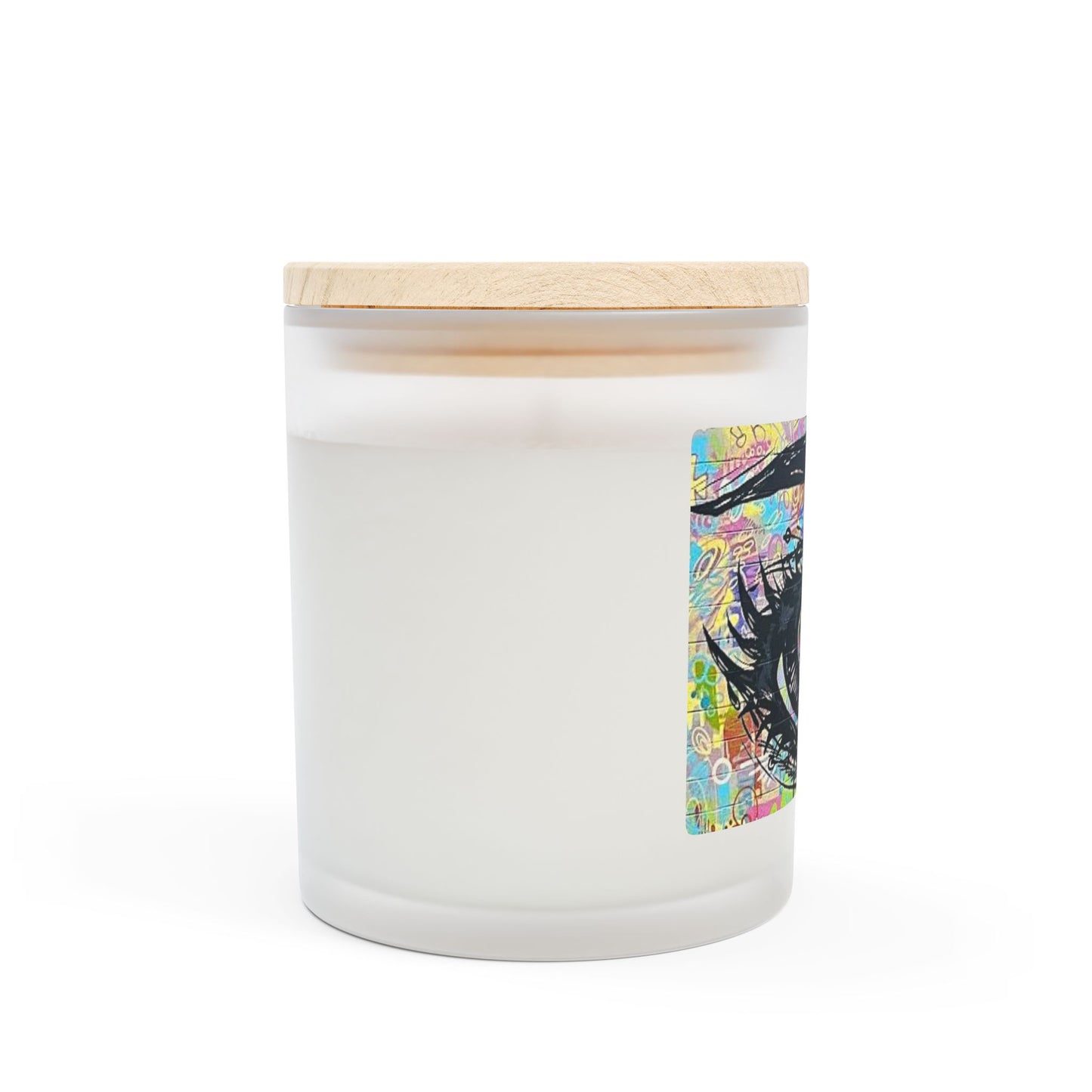 With Love Frosted Glass Vegan Wax Candle 11oz-Street Art