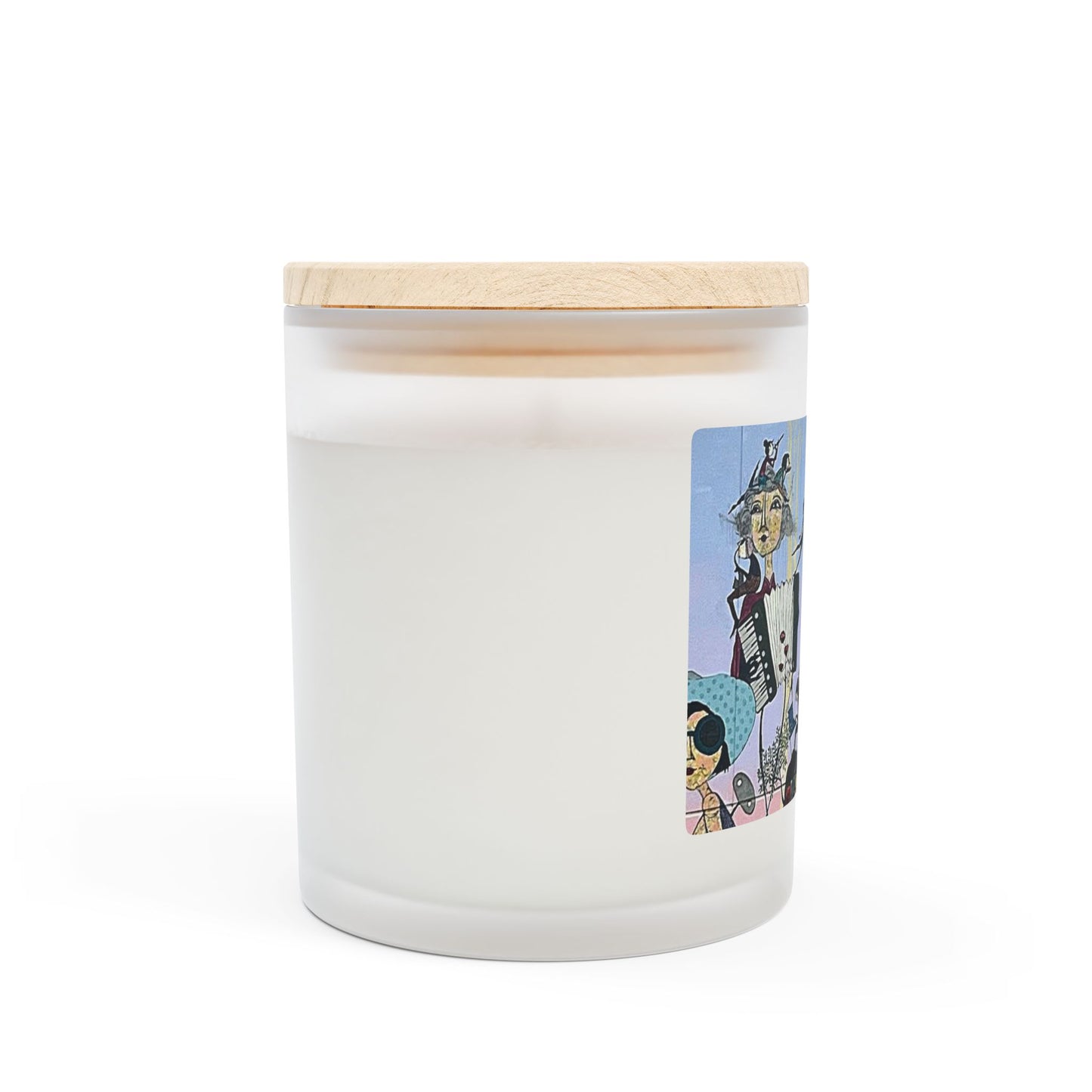 Granny Stone 11oz Frosted Glass Vegan Wax Wooden Wick Candle-Street Art