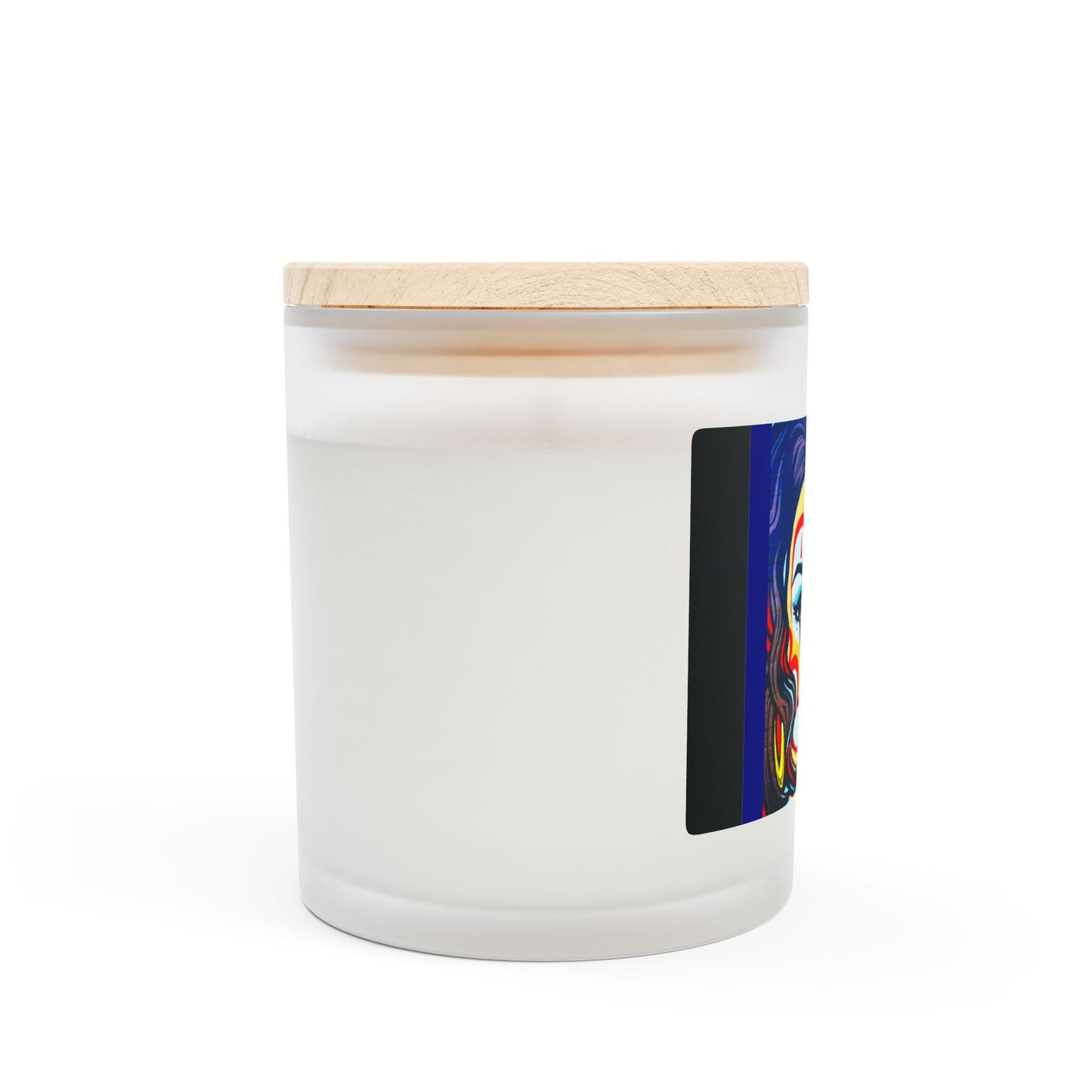 Clowning Around 11oz Vegan Wax Wooden Wick Frosted Glass Candle-Street Art