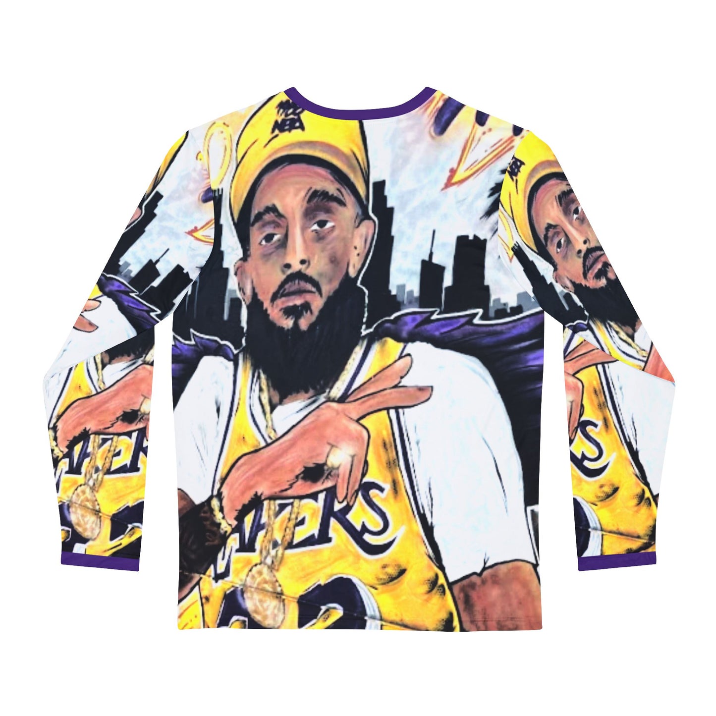 LA Lakers Fashion Men's Long Sleeve Shirt