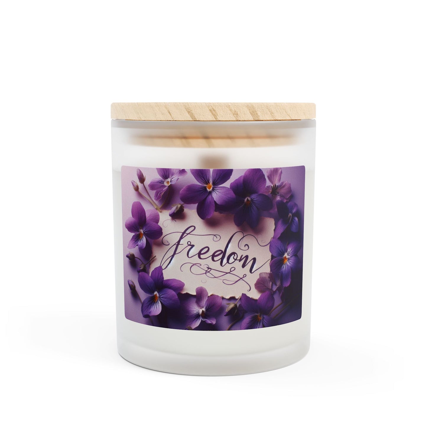 Freedom Frosted Glass Vegan Wax Candle 11oz-Street Art