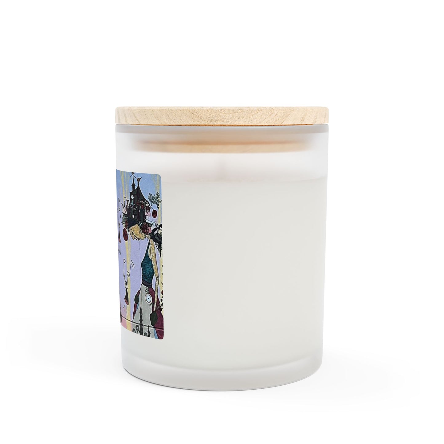 Granny Stone 11oz Frosted Glass Vegan Wax Wooden Wick Candle-Street Art